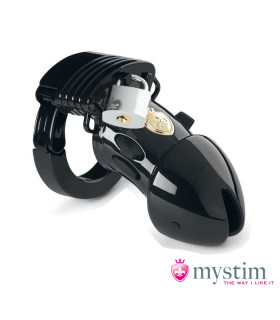 Пояс вірності з електростимуляцією Mystim, чорний, 8.2 х 4.7 см - No Taboo