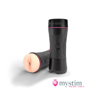 Мастурбатор-вагина с воздушным клапаном Mystim бежевый, 22 см х 8.4 см - No Taboo