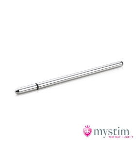 Уретральный катетер с электростимуляцией Mystim металлик, 20 см х 1 см - No Taboo