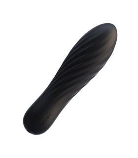 Вибратор Svakom Tulip рельефный, черный, 10.6 х 2.7 см - No Taboo
