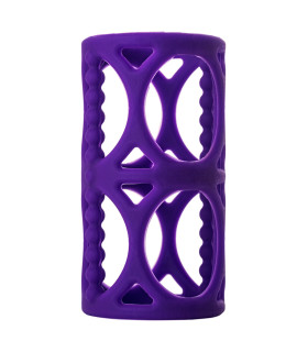 Насадка на пеніс рельєфна з відкритою голівкою, фіолетова, 7.5 х 3.5 см - No Taboo