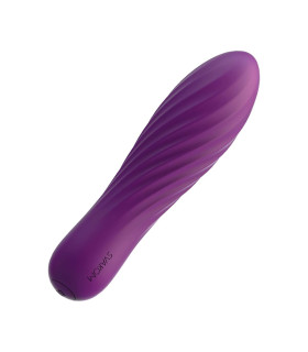 Вибратор Svakom Tulip рельефный, фиолетовый, 10.6 х 2.7 см - No Taboo