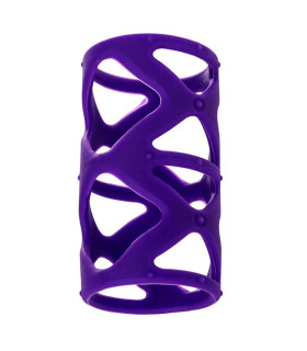 Насадка на пеніс з рельєфом з відкритою голівкою, фіолетова, 7.5 х 3.5 см - No Taboo