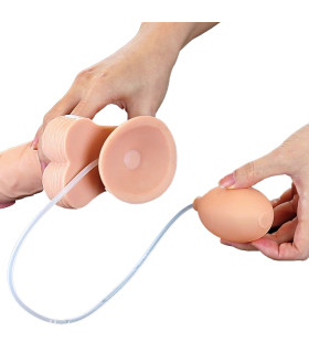 Фаллоимитатор реалистичный с семяизвержением Lovetoy на присоске, бежевый, 22.9 х 4.6 см - No Taboo