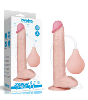 Фалоімітатор з сім'явипорскуванням реалістичний, Lovetoy на присосці, бежевий, 28 х 4.8 см - No Taboo