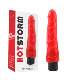 Вибратор реалистичный Chisa красный, 23.2 х 4 см - No Taboo