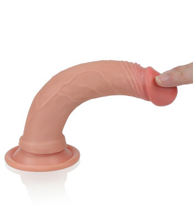 Фалоімітатор реалістичний на присосці Lovetoy бежевий, 18 х 3.8 см - No Taboo