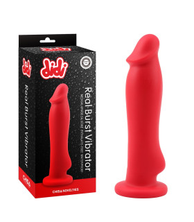 Вибратор на присоске Chisa красный, 18.5 х 4.4 см - No Taboo