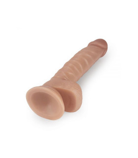 Фалоімітатор реалістичний на присосці Lovetoy з мошонкою, 18 х 3.8 см - No Taboo