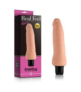 Вібратор реалістичний з поворотним регулятором Lovetoy бежевий, 20 х 4 см - No Taboo
