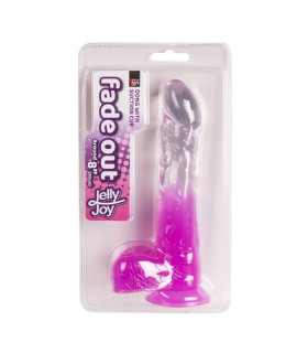 Фалоімітатор Dream Toys з колекції JELLY JOY, на присоску, 20 см х 4 см, прозорий, рожевий - No Taboo