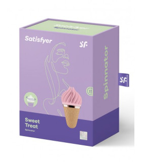 Стимулятор для клитора Satisfyer Sweet Treat с вращающимися лепестками, розово-коричневый, 10.4 х 5.5 см - No Taboo