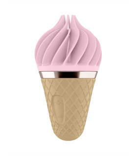 Стимулятор для клитора Satisfyer Sweet Treat с вращающимися лепестками, розово-коричневый, 10.4 х 5.5 см - No Taboo