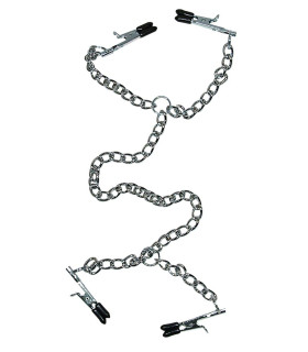 Прищепки на соски и половые губы - No Taboo