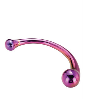 Фалоімітатор вигнутий, скляний , різнокольоровий, 21 х 3.8 см - No Taboo