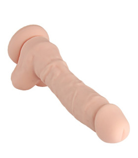 Фалоімітатор реалістичний, на присоску, бежевий 20 х 4.1 см - No Taboo