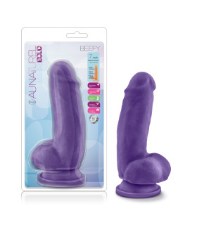 Фаллоимитатор реалистичный, на присоске, из киберкожи, фиолетовый 17.7 х 5 см - No Taboo