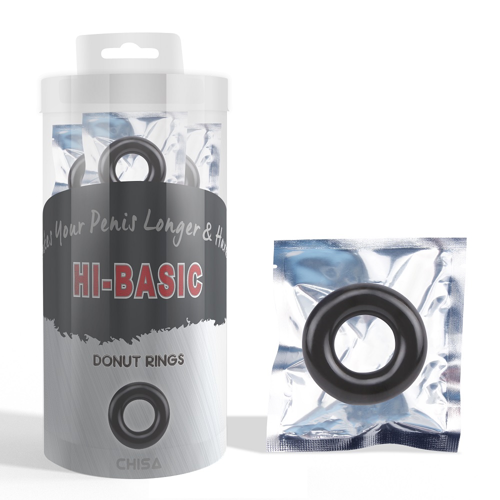 Эрекционное кольцо маленькое, черное, 3.4 х 1.7 см (41635), zoom