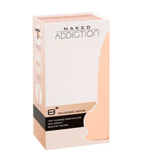 Фаллоимитатор реалистик, на присоске, с мошонкой, бежевый 20.3 х 4.5 см - No Taboo