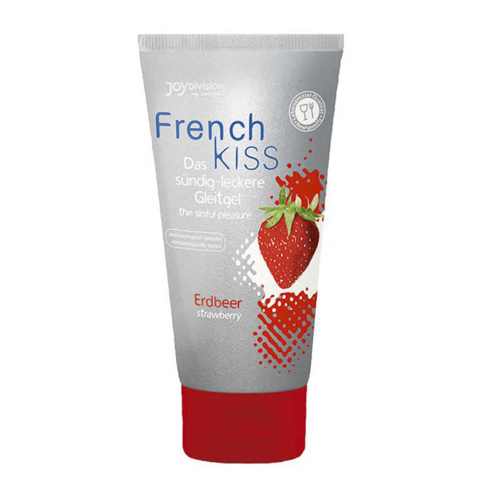 Оральный лубрикант Joy Division FrenchKiss Strawberry со вкусом клубники, 75 мл (41795), zoom