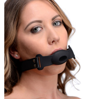 Кляп порожнистий силікон Hollow Silicone Gag - No Taboo