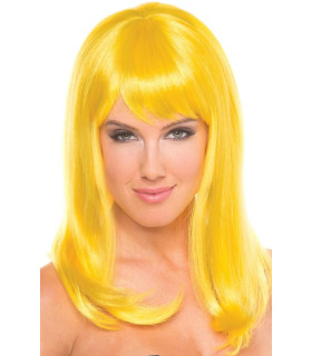 Перука з чубчиком Hollywood Wig, жовтий - No Taboo