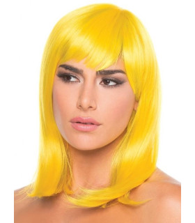 Перука з чубчиком Doll Wig, середньої довжини, жовтий - No Taboo