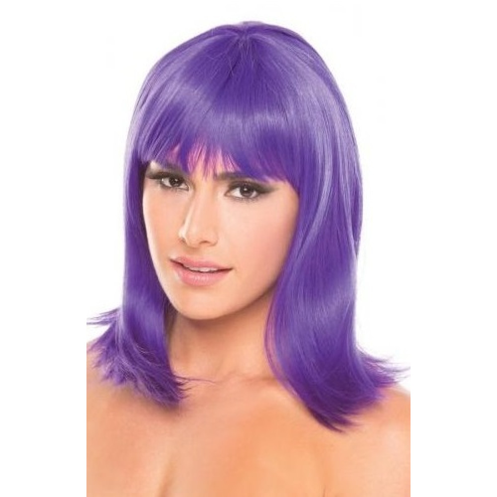 Перука з чубчиком Doll Wig, середньої довжини, фіолетовий (41399), zoom