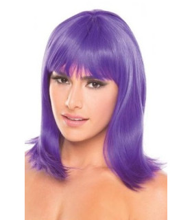 Перука з чубчиком Doll Wig, середньої довжини, фіолетовий - No Taboo