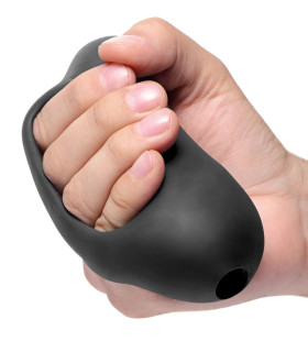 Мастурбатор эластичный, хай-тек, черный, 12.7 х 5 см - No Taboo