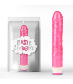 Вибратор Chisa Basic Pulsator, реалистичный, на батарейках, розовый, 23 х 4.3 см - No Taboo