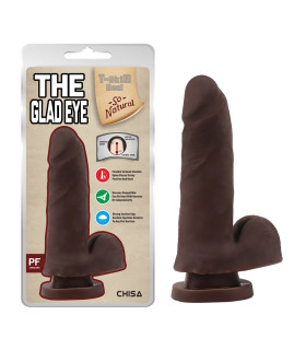 Фаллоимитатор - насадка на страпон с присоской, с хребтом, с мошонкой, коричневый, 15 х 3.4 см - No Taboo