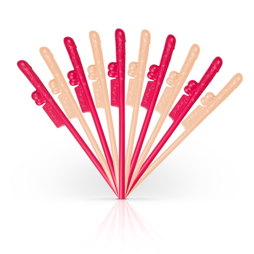 Трубочки с членами, разноцветные, 10 шт, 20 см (41576), zoom