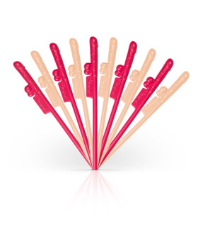 Трубочки с членами, разноцветные, 10 шт, 20 см - No Taboo