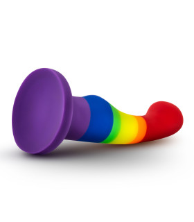 Фалоімітатор Pride, на присоску, Райдужний, 13 х 2.9 см - No Taboo