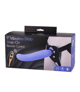Страпон женский с пультом управления и вибрацией, фиолетовый, 24 х 5 см - No Taboo