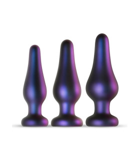 Набор из трех анальных пробок для новичков, фиолетовые, Hueman - No Taboo