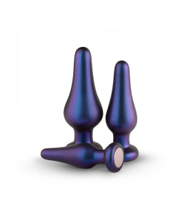 Набор из трех анальных пробок для новичков, фиолетовые, Hueman - No Taboo