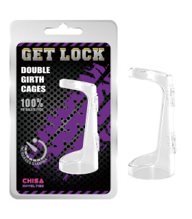 Эрекционное кольцо двойное Chisa, прозрачное, 7.6 х 3.5 см - No Taboo