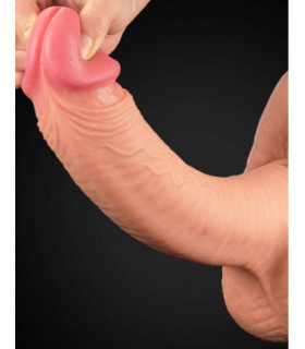 Фалоімітатор гігантський довгий реалістичний на присосці, Lovetoy бежевий, 30.5 х 5.3 см - No Taboo