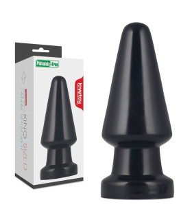 Анальная пробка гигантская Lovetoy на присоске, черная, 19 х 7.5 см - No Taboo