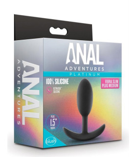 Анальна пробка із зміщеним центром тяжкості Blush чорна, 10.5 х 4 см - No Taboo