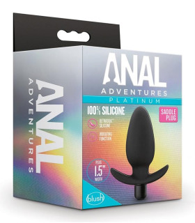 Анальна пробка з вібрацією Blush чорна, 12 х 4 см - No Taboo