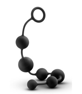 Анальне намисто Blush Anal Adventures силіконове, чорне, 40.6 х 3.8 см - No Taboo