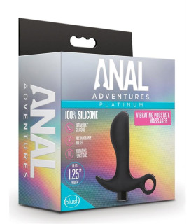 Массажер простаты Blush Anal Adventures с вибрацией, черный, 10.7 х 3.1 см - No Taboo