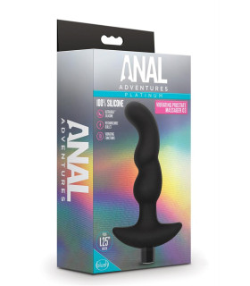 Массажер простаты Blush Anal Adventures с вибрацией, черный, 15.2 х 3.1 см - No Taboo