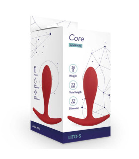 Анальна пробка червона, 8.9 х 2.6 см - No Taboo