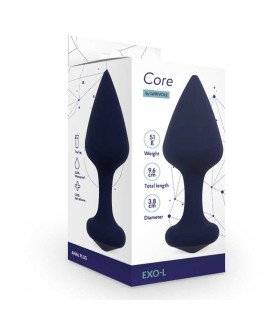 Анальна пробка темно-синя, 9.6 х 3.8 см, L - No Taboo