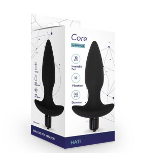 Анальная пробка с вибрацией черная, 14.5 х 3.5 см - No Taboo