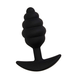 Анальная пробка рельефная черная, 11 х 4.3 см, L - No Taboo